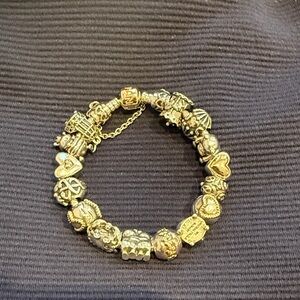 Silver Charm Bracelet Women's Bracelet - Heart & Charm Accents